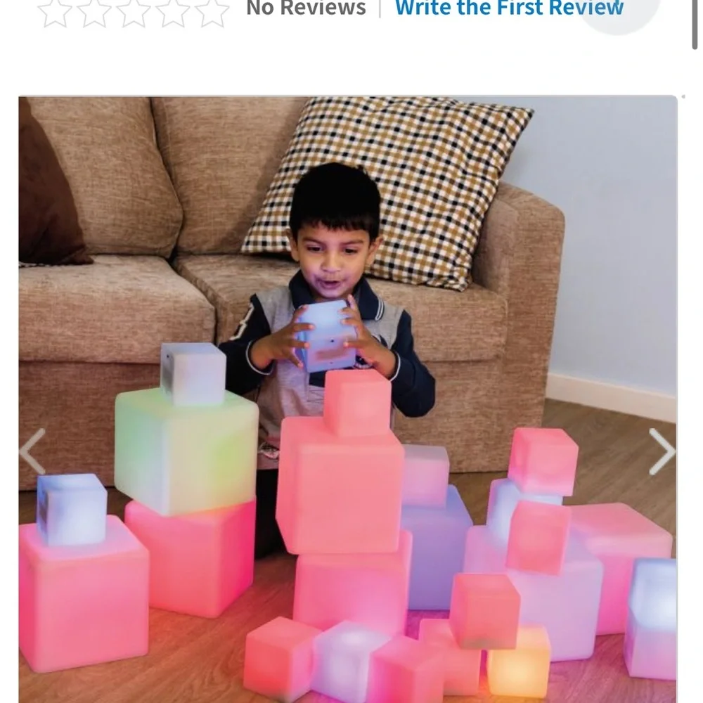 Colorful LED Light-Up Building Blocks for Kids autism sensory TTS - Picture 1 of 2